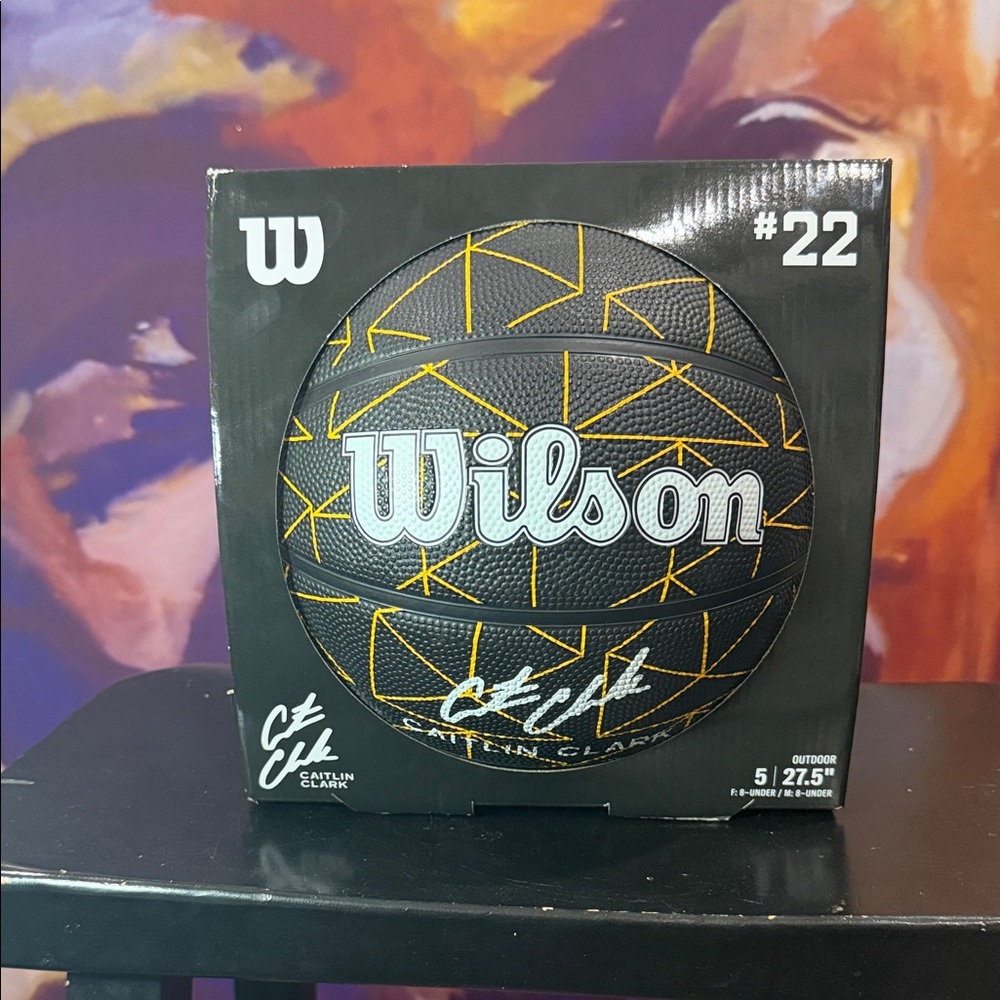 WILSON X CAITLIN CLARK REPETITION BASKETBALL SIZE 5 - LIMITED Black Rare NIB
